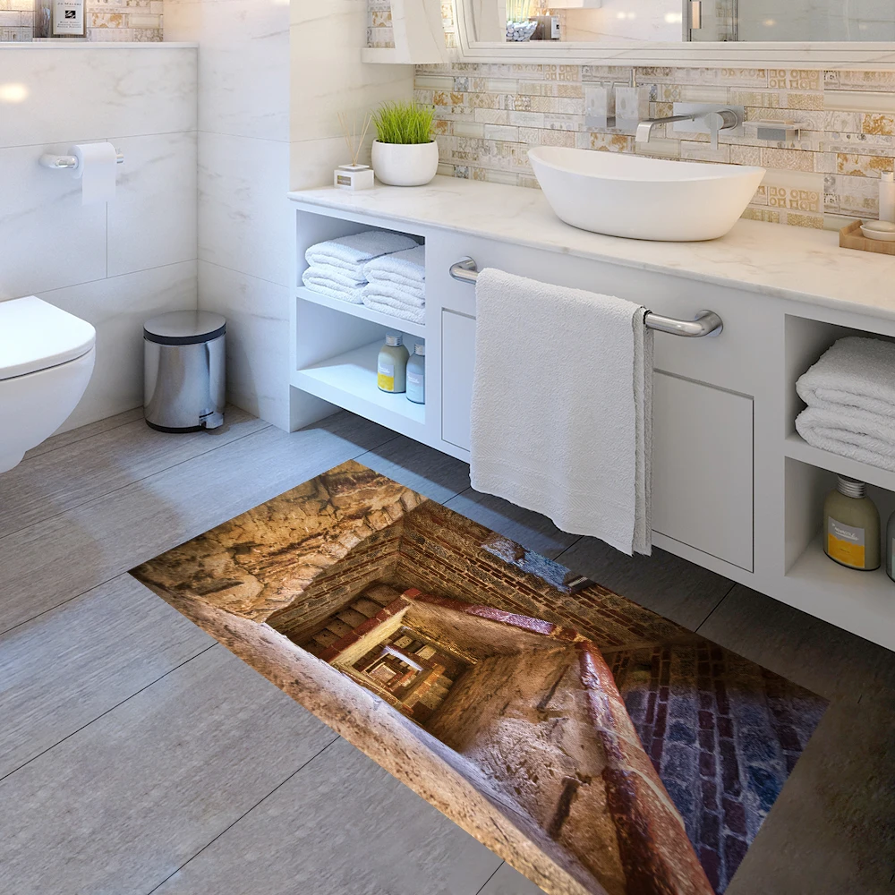 3d-наклейки в виде спирального кирпича для пола водостойкая Съемная Нескользящая