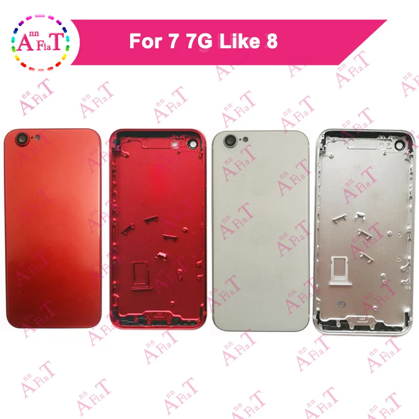 AAA для IPhone 7 7G как 8 Корпус Крышка батарейного отсека Дверь задняя крышка Шасси рамка задняя для Apple IPhone 7 Plus 8 крышка корпуса