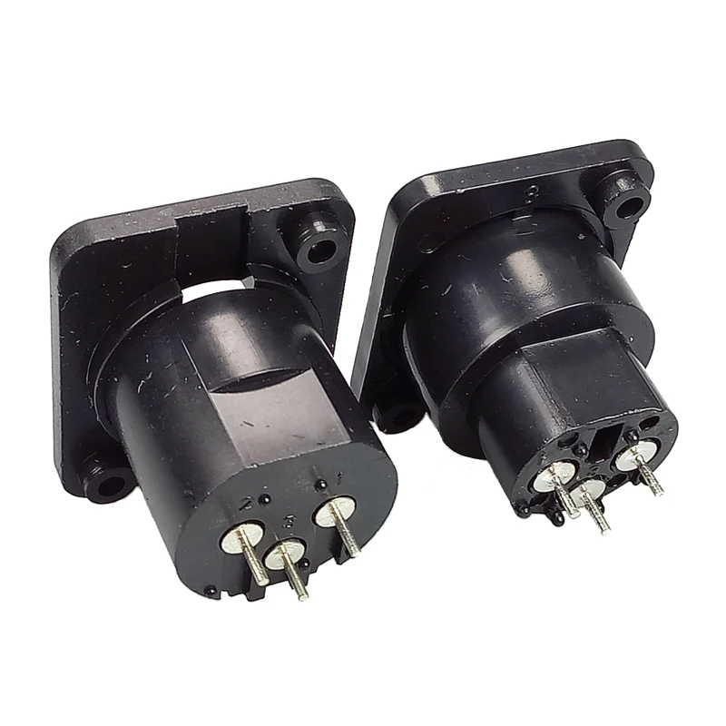 8 шт. XLR штекер и гнездо 3Pin XLR штекер и гнездо панель Крепление Шасси 3 шпильки квадратной формы XLR разъем адаптер
