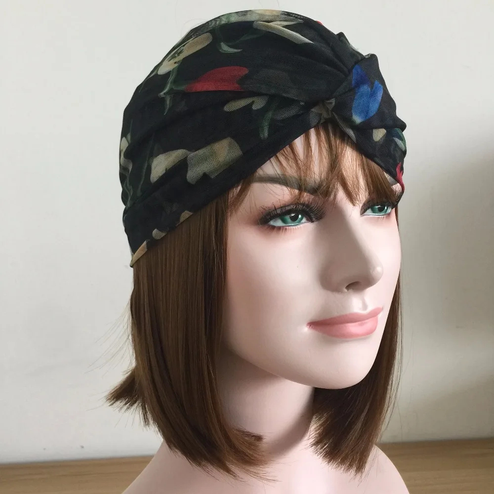 Романтическая эластичная повязка для волос с рисунком клена и перьев девушек