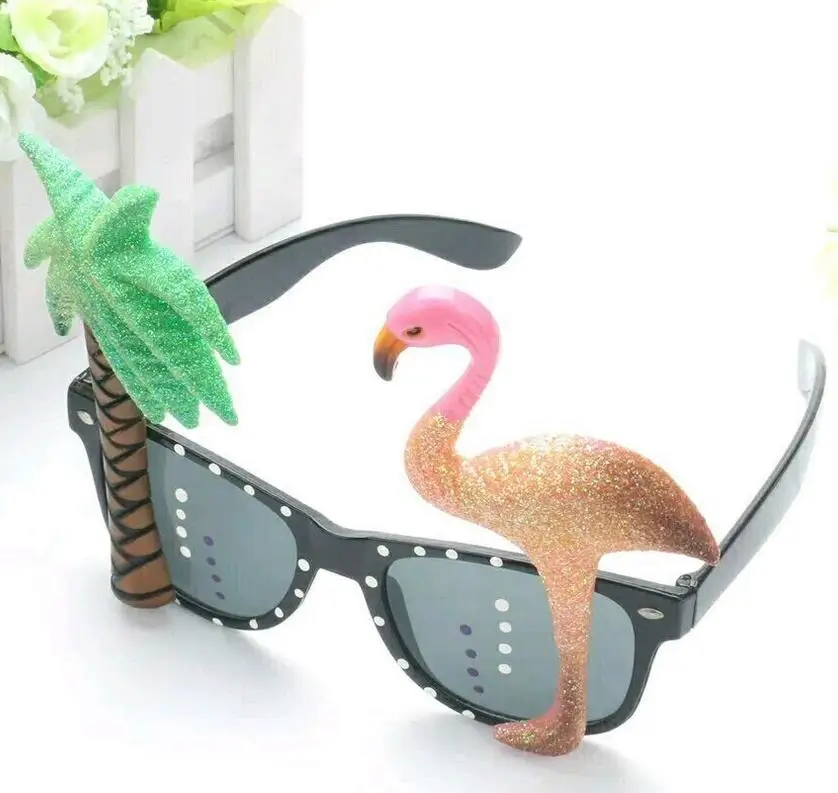 Гавайский Фламинго попугай солнцезащитные очки неоновые тропические пляжные