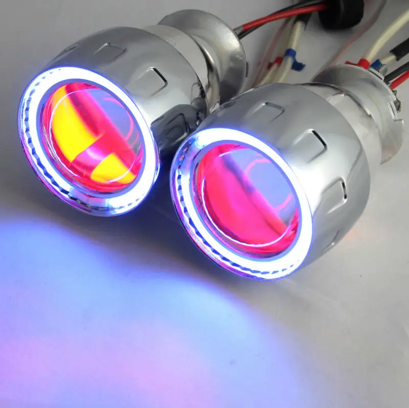 Оптовая цена 2.5 дюймов Биксеноновая спрятал объектив проектора Angel глаза дьявола