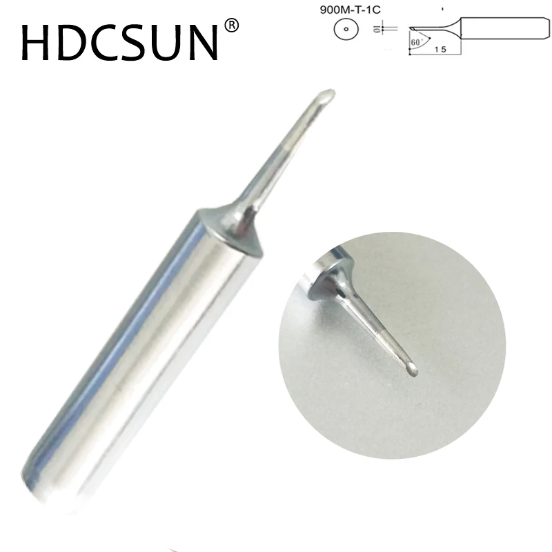 Высокое качество HDCSUN 900M T 1C паяльник наконечник для Saike aoyue yihua cxg 936D 936 852d + 909D