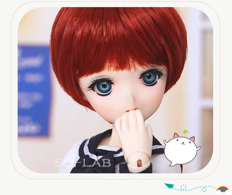 SQ Lab_ Moe Chibi 31 см 1/6 BJD SD Модель из смолы для маленьких девочек и мальчиков куклы с свободными глазами Высокое качество подарки на день рождения магазин полный набор OUENEIFS