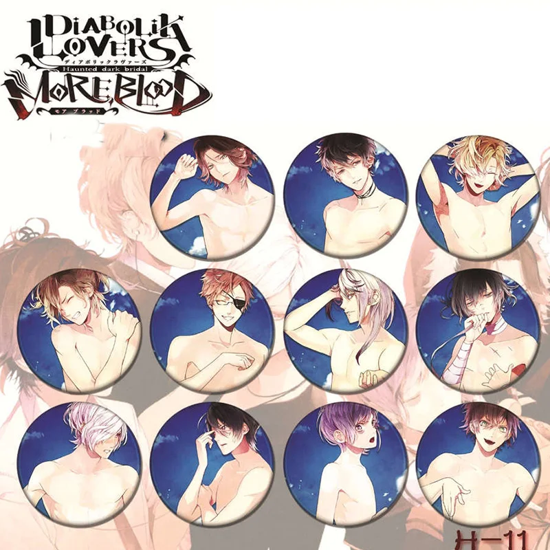 11 шт./компл. 2 6 дюймов значок аниме дьявольские влюбленные Ayato Kanato Laito Shu Reiji Raito Subaru