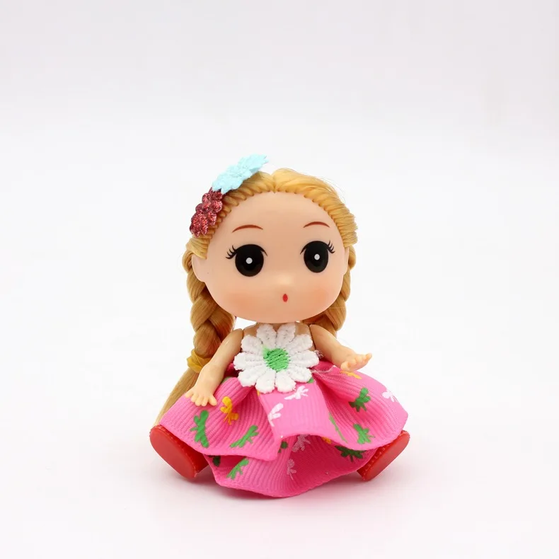 9 см Цветочная юбка принцесса невеста спутанная кукла Полная Детская брелок