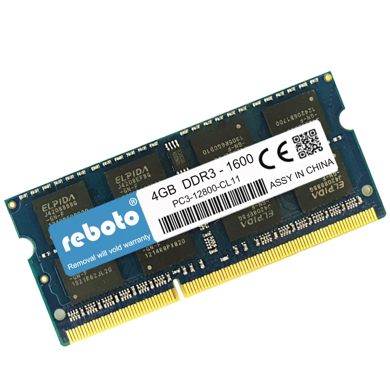Оперативная память Reboto DDR3 4 ГБ 8 1066 МГц 1333 1600 для ноутбука бесплатная доставка SO DIMM