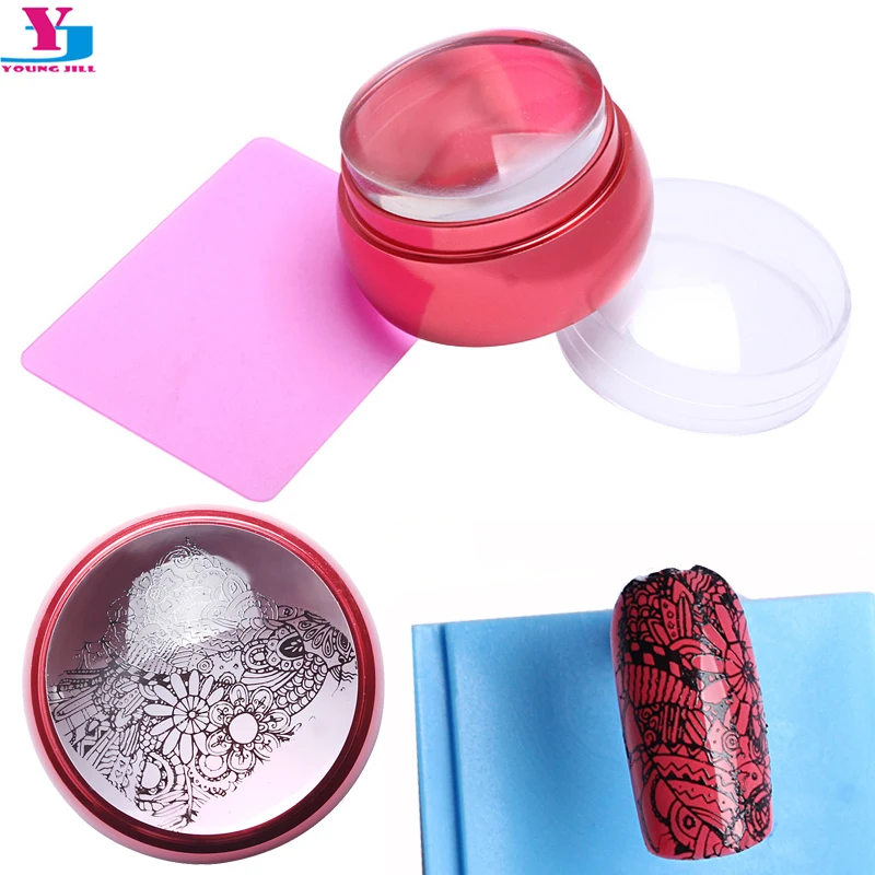 Металлическая Ручка Прозрачный Желейный лак шаблон для печати инструменты