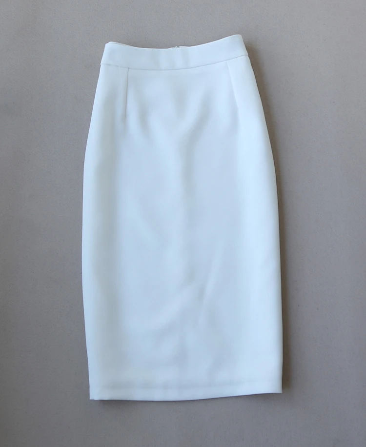 Fashion suit female New large size Korean version of the self-cultivation milk white ladies jacket + skirt two-piece set |