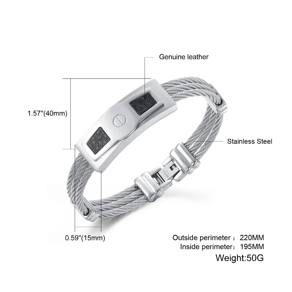 Модные украшения Одежда высшего качества Нержавеющая сталь браслет Mix цепи
