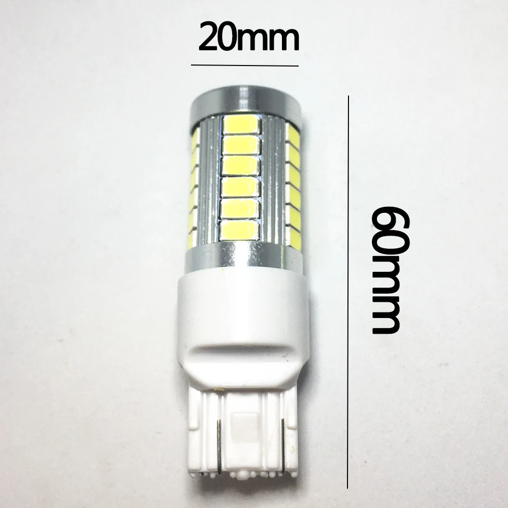 2 шт. T20 светодиодный 7440 W21W WY21W 33 smd 5730 5630 Светодиодный белый авто фонари заднего