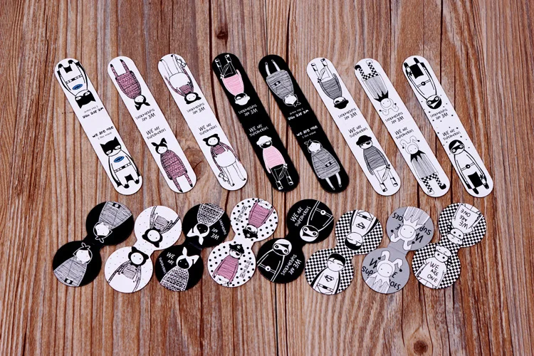 Белая и Черная магнитная закладка с героями мультфильмов забавные магнитные