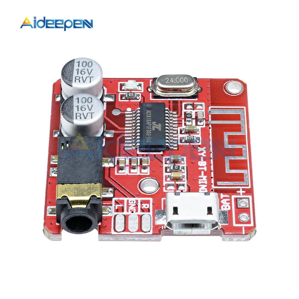 Беспроводная Bluetooth MP3 плата декодера 3,7-5 В с BLE 4.1 модулем, потерь не имеющим декодированием, Micro USB интерфейсом для TF-карты.