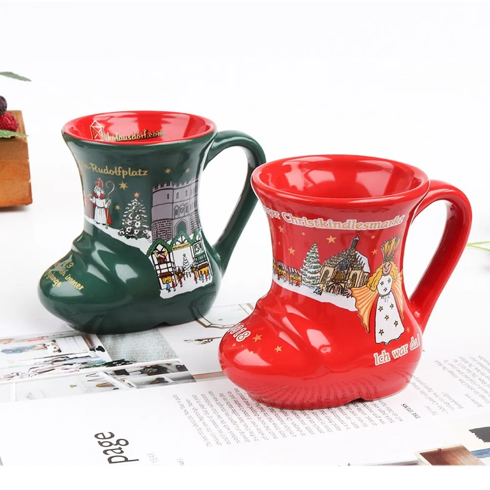Рождественские серии Керамика чашку завтрак милый кружка стакана воды Творческий Рождественский подарок