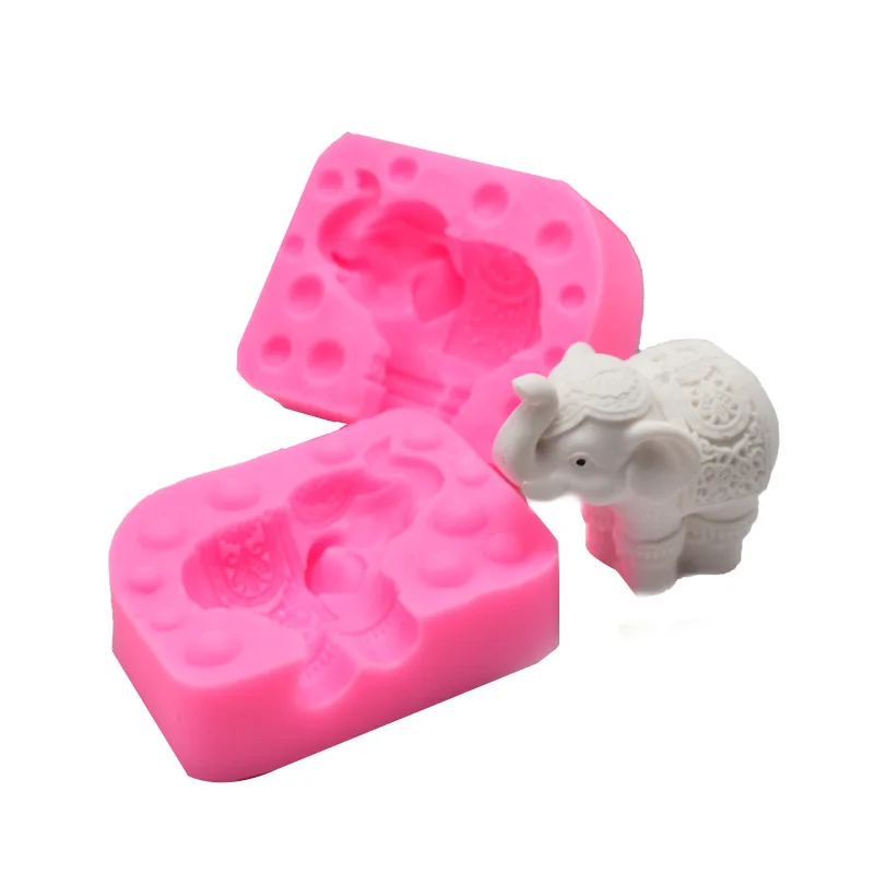 3D форма слона силиконовые помадные формы не липкие Diy конфеты шоколадные мыло
