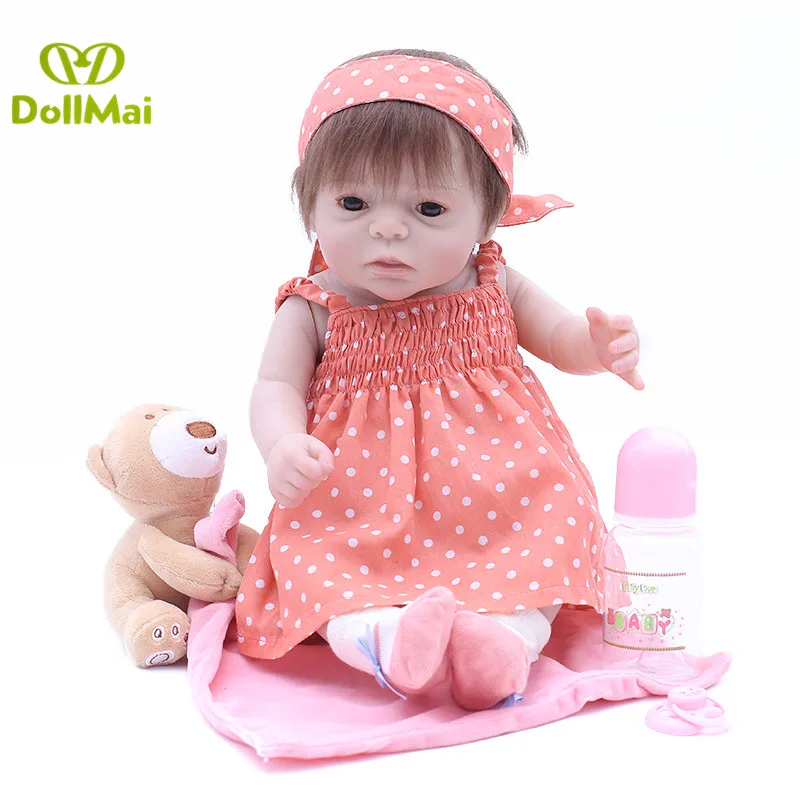 

Bebe живой reborn Девочка Куклы 20 "50 см полный винил силиконовый reborn baby куклы лучший детский подарок игрушка куклы reborn alive