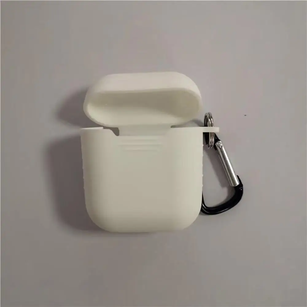 aipods 1 white 100 шт. наушники fundas для apple, беспроводные наушники airpods 2 Чехол air pods, силиконовый чехол, сумка для наушников, аксессуары - Цвет: aipods 1 white