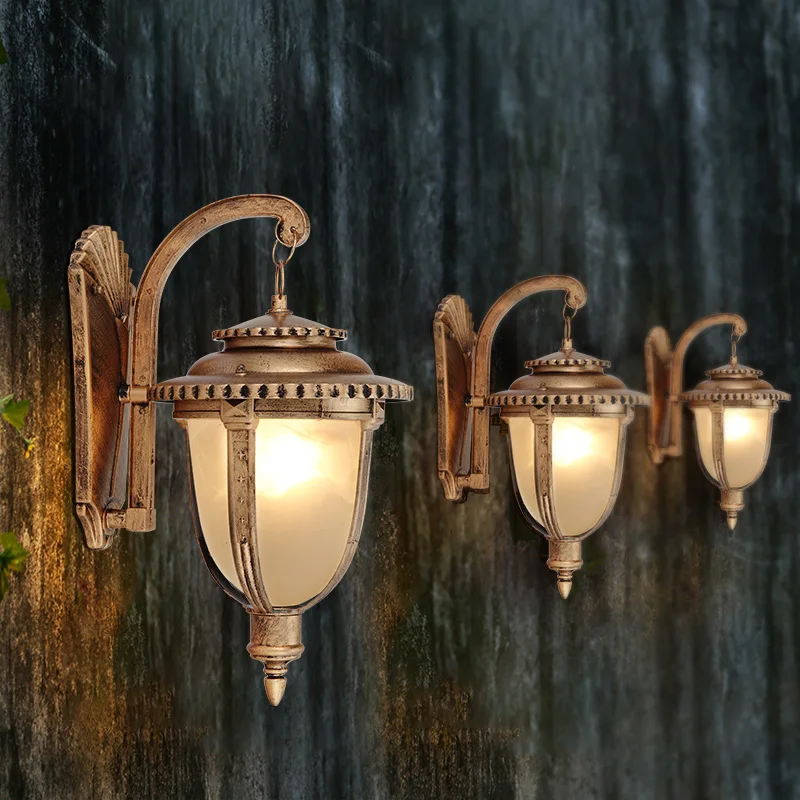 

E27 aluminum nordic modern wall lamp sconces for courtyard balcony garden decoration outdoor path porch lights