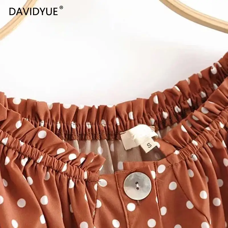 Винтажное белое платье в горошек женское элегантное вечернее с открытыми