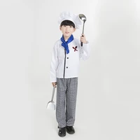 1set hat top pants kids chef costume halloween children chef uniform costume chef cloth