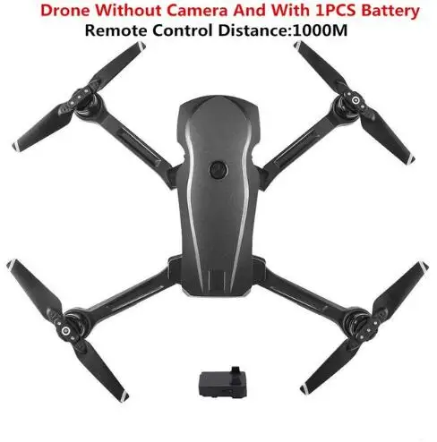 no carema 1battery Складной Дрон с gps отслеживанием, объемный, 1000 м, 20 минут, бесщеточный, с жестом, Аэрофотосъемка, 1080 P, HD камера, Wi-Fi, FPV, RC, Квадрокоптер - Цвет: no carema 1battery