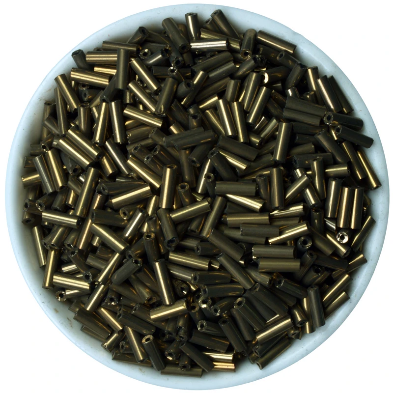 500 шт. бусины из черного стекла для изготовления ювелирных изделий 2 х6 мм|bugle