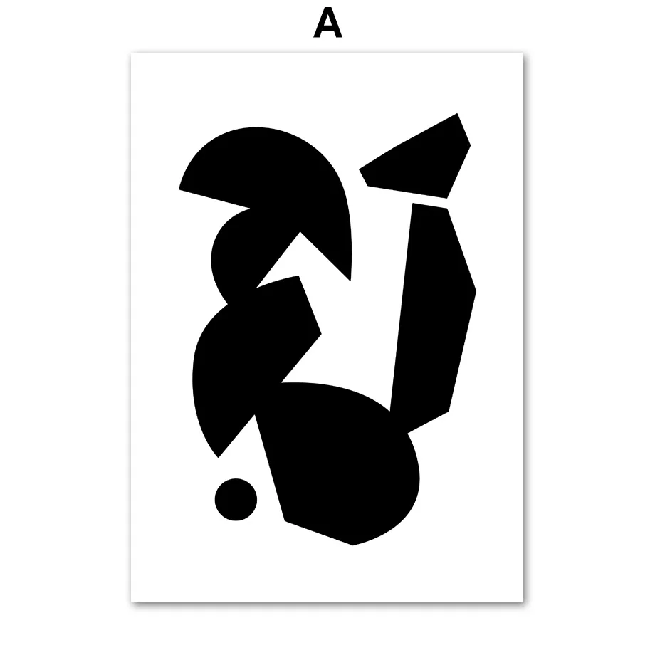 A Абстрактные животные линии Ampersand боди-арт принты скандинавские плакаты и принты настенные художественные картины на холсте настенные картины для гостиной - Цвет: A