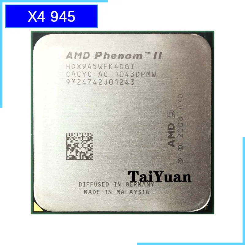 Четырехъядерный процессор AMD Phenom II X4 945 95 Вт 3 0 ГГц HDX945WFK4DGM/hdx945wk4dgi Socket AM3|Процессоры|