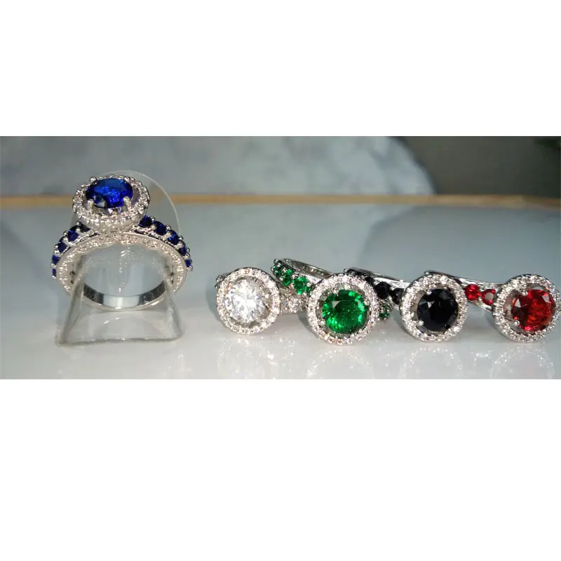 Винтажные обручальные кольца с фианитами для женщин Bague Свадебные оптовая HQ |