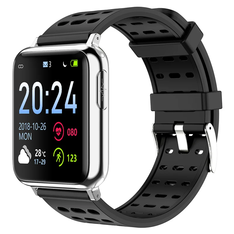 Silver and Black WATCH5 умные часы Bluetooth часы для измерения артериального давления пульсометр PPG ЭКГ часы Шагомер активности фитнес трекер здоровье умные часы - Цвет: Silver and Black