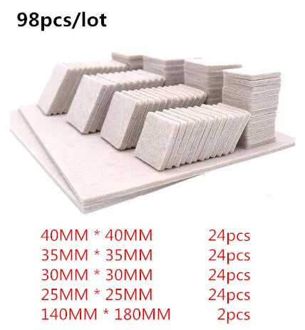72pcs-122pcs Self Adhesive furniture leg pad Table Chair leg protector Feet Floor Anti Slip mat Bumper DIY Furniture Accessories - Цвет: H