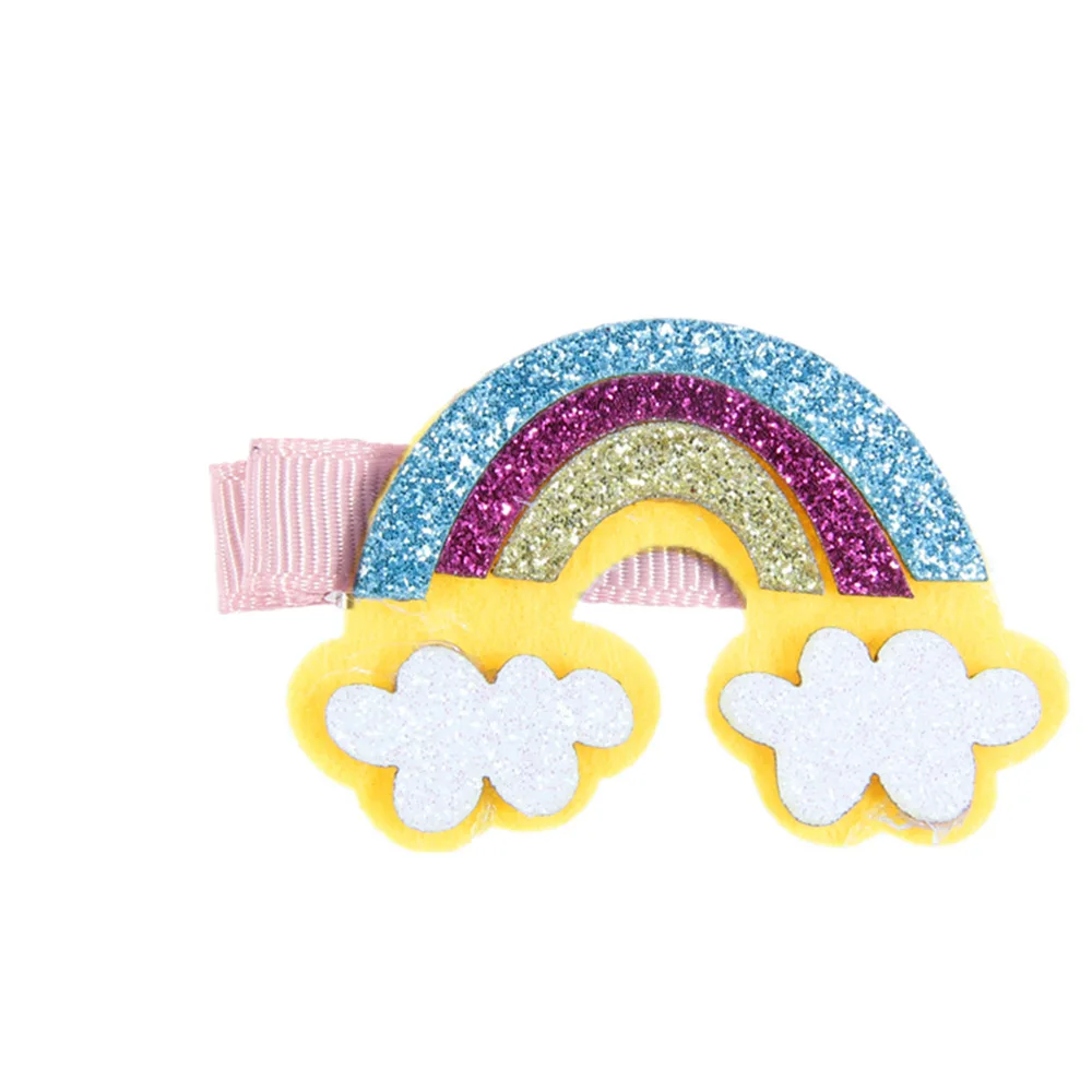 

New 10pcs/lot Unicorn Horn Rainbow Hairclips Baby Girls Birthday Gift Party Supplies Halloween Cosplay Costume Photography Props