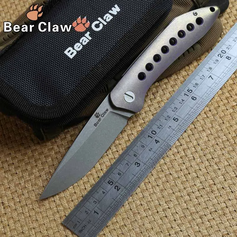 Складной нож Bear claw XL APEX для кемпинга охотничий Флиппер лезвие S35VN тактическая
