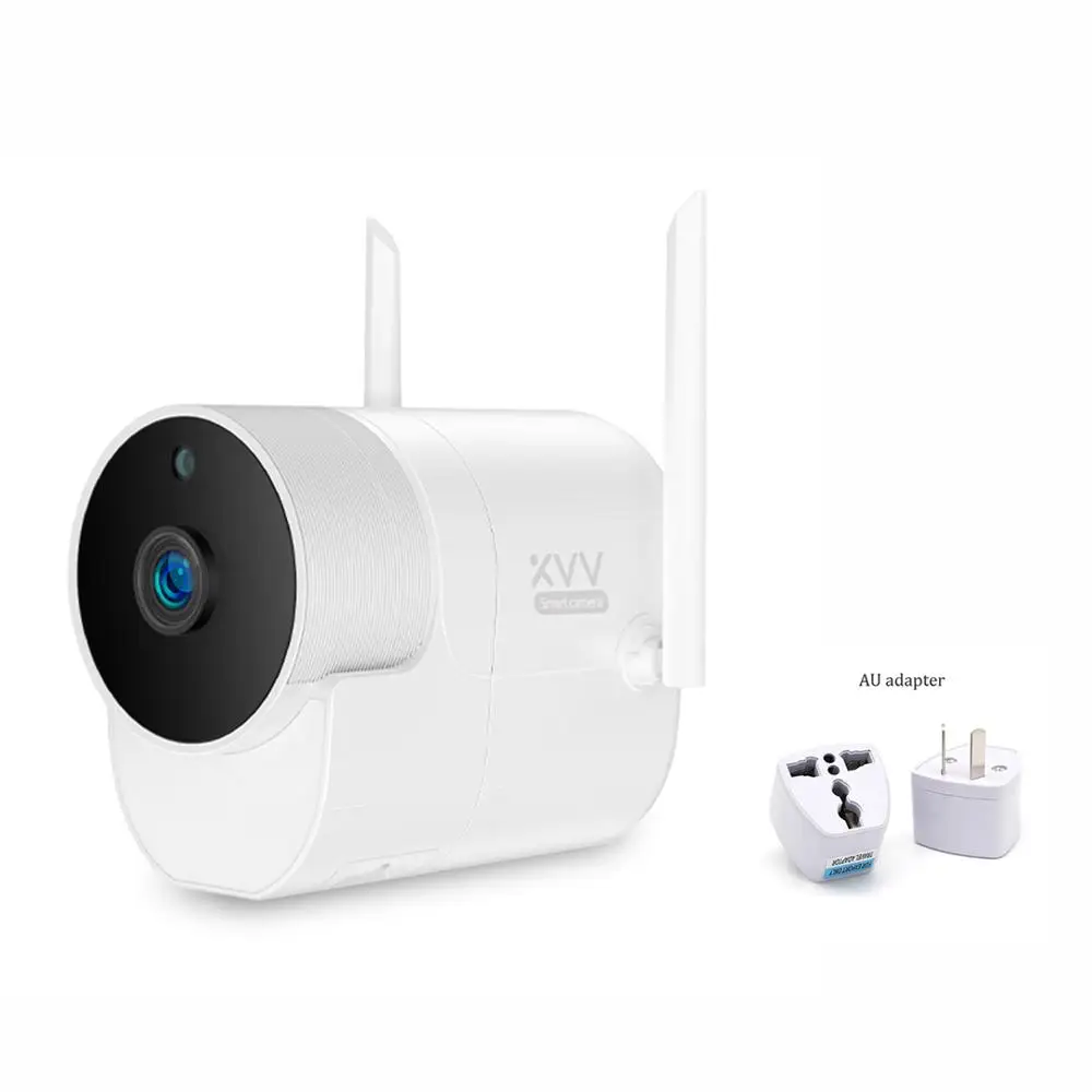 Add AU Adapter Xiaomi Mijia Xiaovv наружная панорамная камера наблюдения беспроводная wifi камера ночного видения высокой четкости работает с приложением Mijia - Цвет: Add AU Adapter