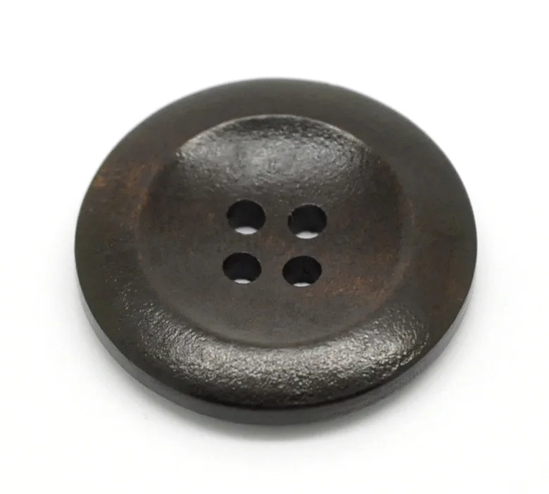 Wholesale 50PCs Dark Brown 4 Holes Round Wood Sewing Buttons 25mm(1&quot)Dia. Free Shipping|button socket|wood jewelry display casebutton speaker |