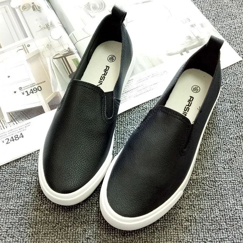 Женские мокасины из мягкой кожи повседневные Лоферы для вождения балетки на