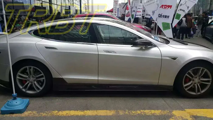 Модель S зеркала углерода Волокно зеркало заднего вида крышки Замена CF В виде