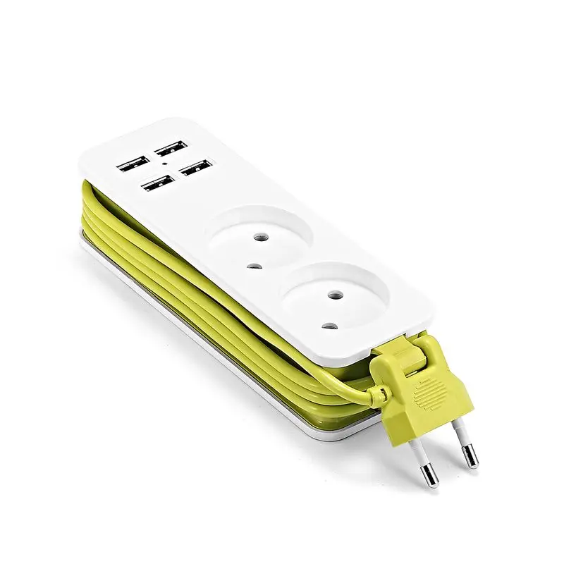 Штепсельная Вилка европейского стандарта USB розетка Электрическая защита розетки от скачков напряжения удлинительные розетки USB смарт-мобильный телефон настенное зарядное устройство Настольный концентратор