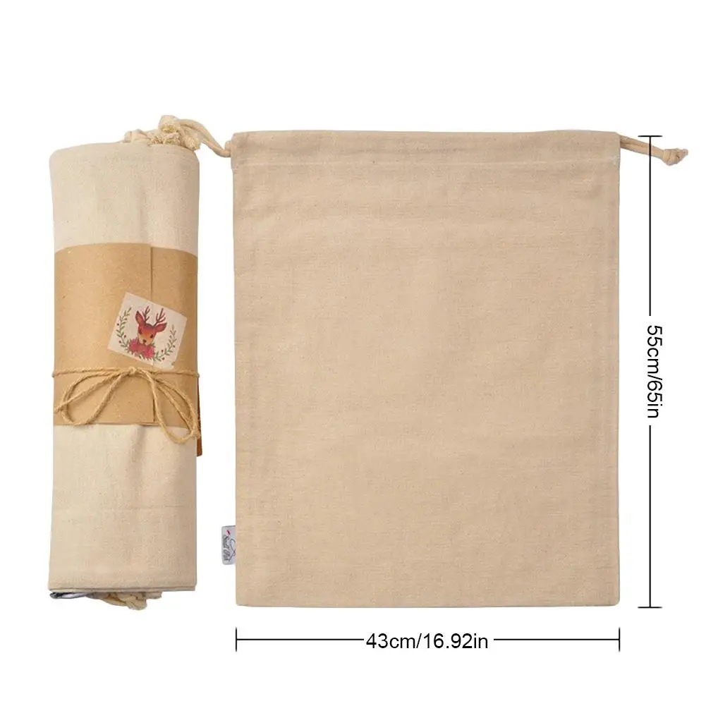 2 шт. сумка на шнурке из органического хлопка для хранения Экологически чистая