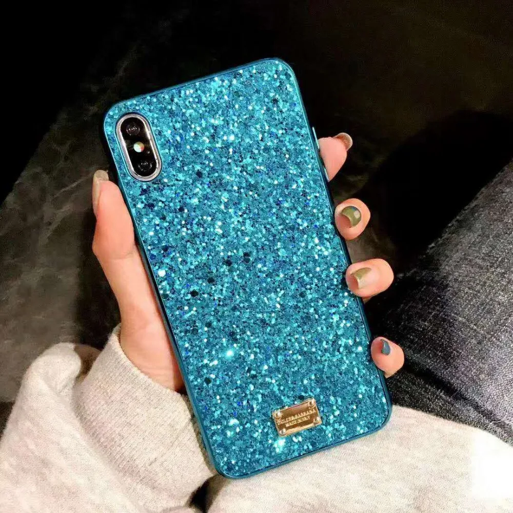 HOKEJ стильный и роскошный блестящий чехол с блестками для iPhone X S MAX Xs XR love Мягкий из