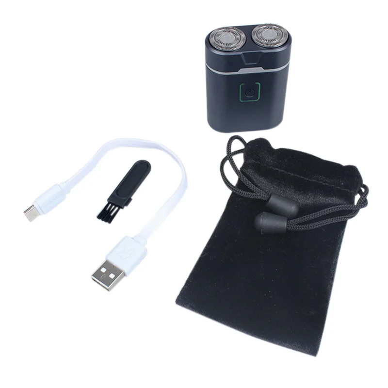 Black Kemei Km-W301Mini портативная электрическая бритва для мужчин водонепроницаемая бритвенная машинка с двойным кольцом Usb перезаряжаемая Бритва для бороды Raz - Цвет: Black