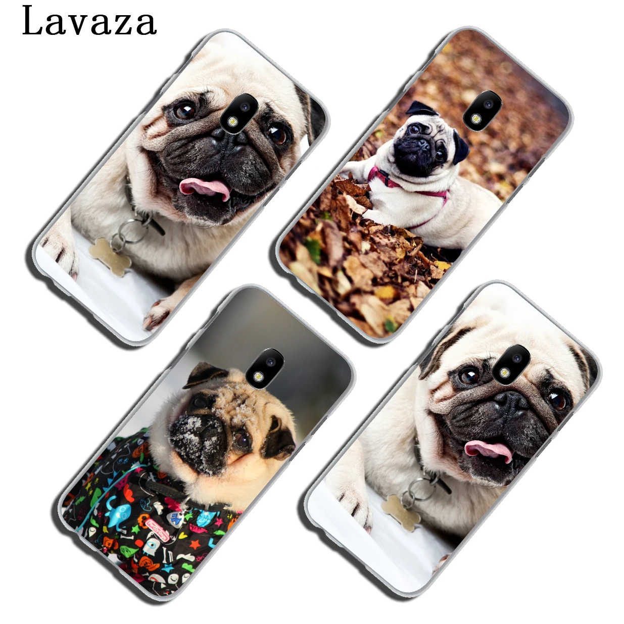 Жесткий чехол Lavaza для телефона с рисунком мопса Samsung Galaxy J8 J7 Duo J6 J5 J4 Plus 2018 2017 2016 J2 J3