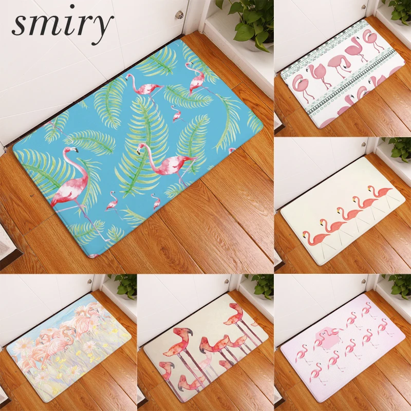 Smiry коммерческих дверные коврики для входной двери красивый розовый Фламинго