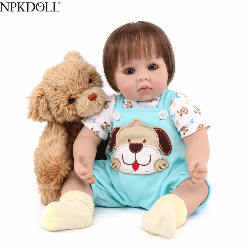 NPKDOLL Очаровательная 50 см кукла-реборн с реалистичным телом из силикона.
