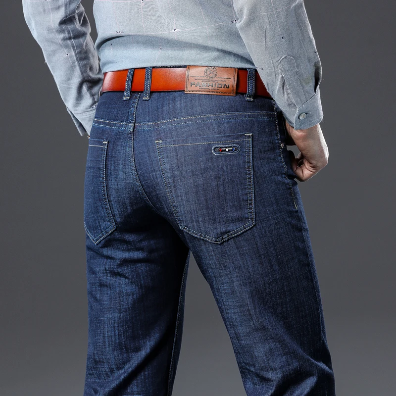 

Джинсы мужские, классические, модные брюки, джинсовые, байкерские, Роскошные, узкие, мешковатые, прямые брюки
