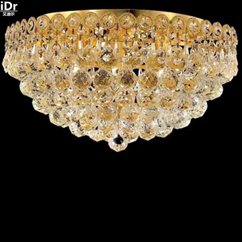 Бесплатная доставка золото Потолочные Светильники лампы роскошный отель