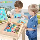 3D Рыба, детские развивающие игрушки, детские деревянные игрушки, магнитные игры, рыболовная игрушка, Детские уличные забавные подарки для мальчиков и девочек