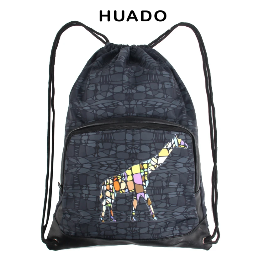 Новый дизайн Горячая продажа унисекс с животным принтом DIY рюкзак на шнурке для