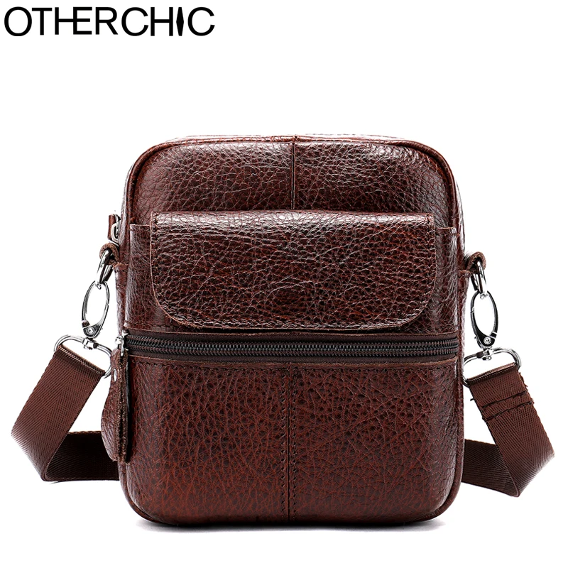 OTHERCHIC Натуральная Воловья кожа мужские сумки-мессенджеры маленькая винтажная