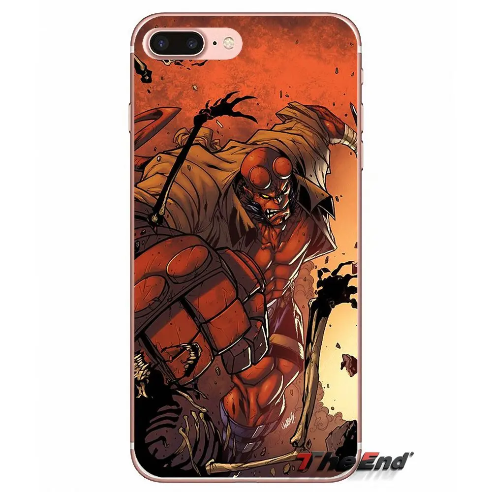 Мягкий чехол для iPhone X 4 4S 5 5S 5C SE 6 6S 7 8 Plus Samsung Galaxy J1 J3 J5 J7 A3 A5 2016 2017 Hellboy Hell Boy Comic